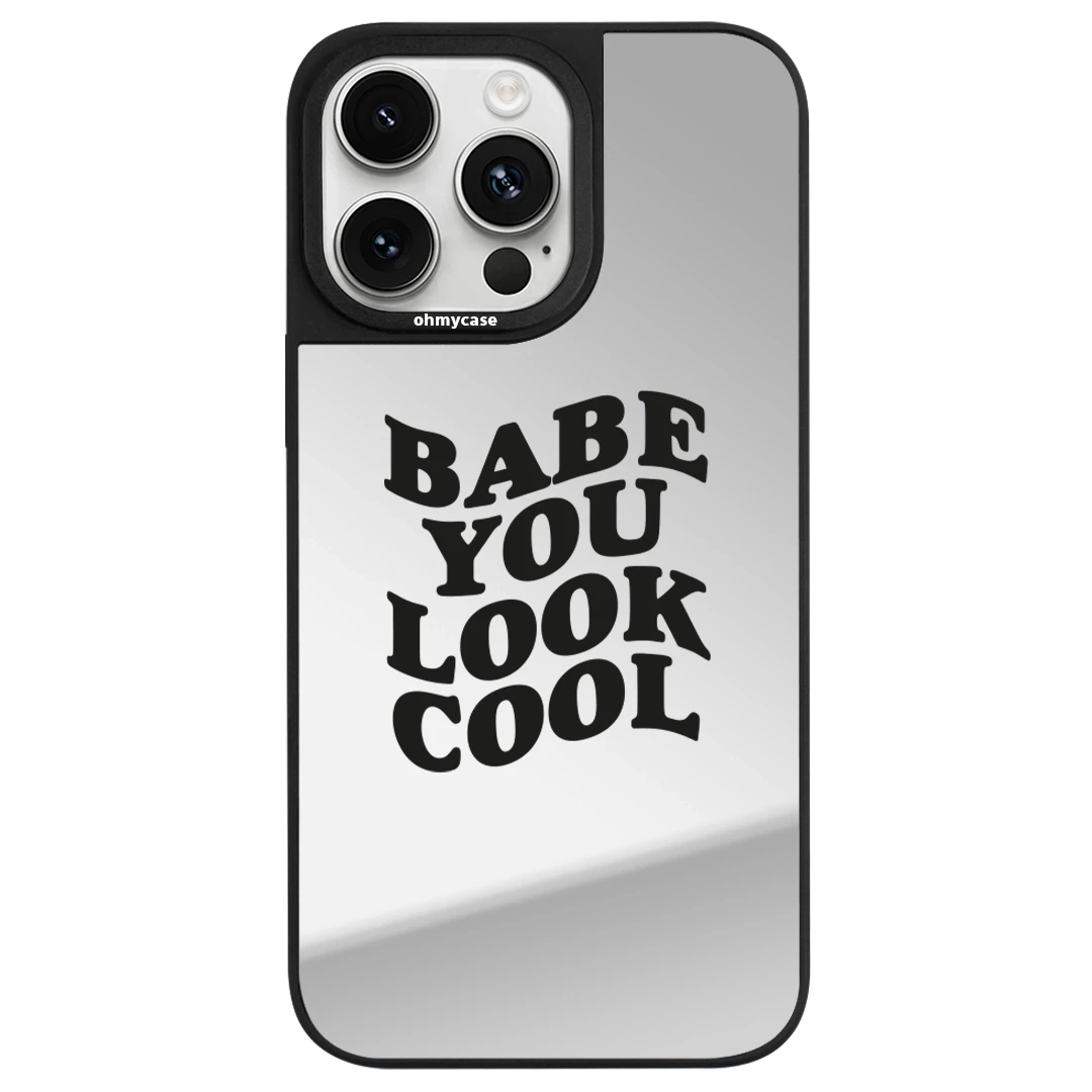 Mirror Case - Babe You Look Cool (Black) 