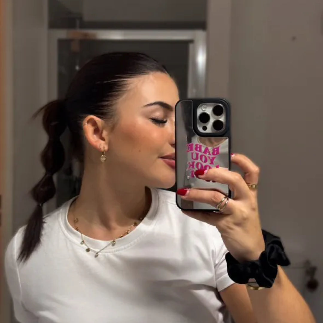 Coque Miroir - Babe You Look Cool (Pink)