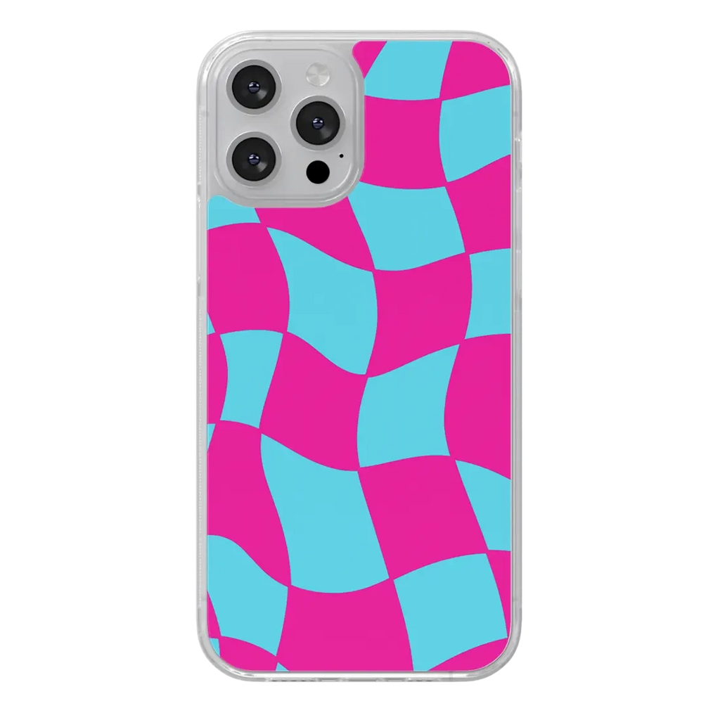 Blue Pink Checkerboard - Ophelie