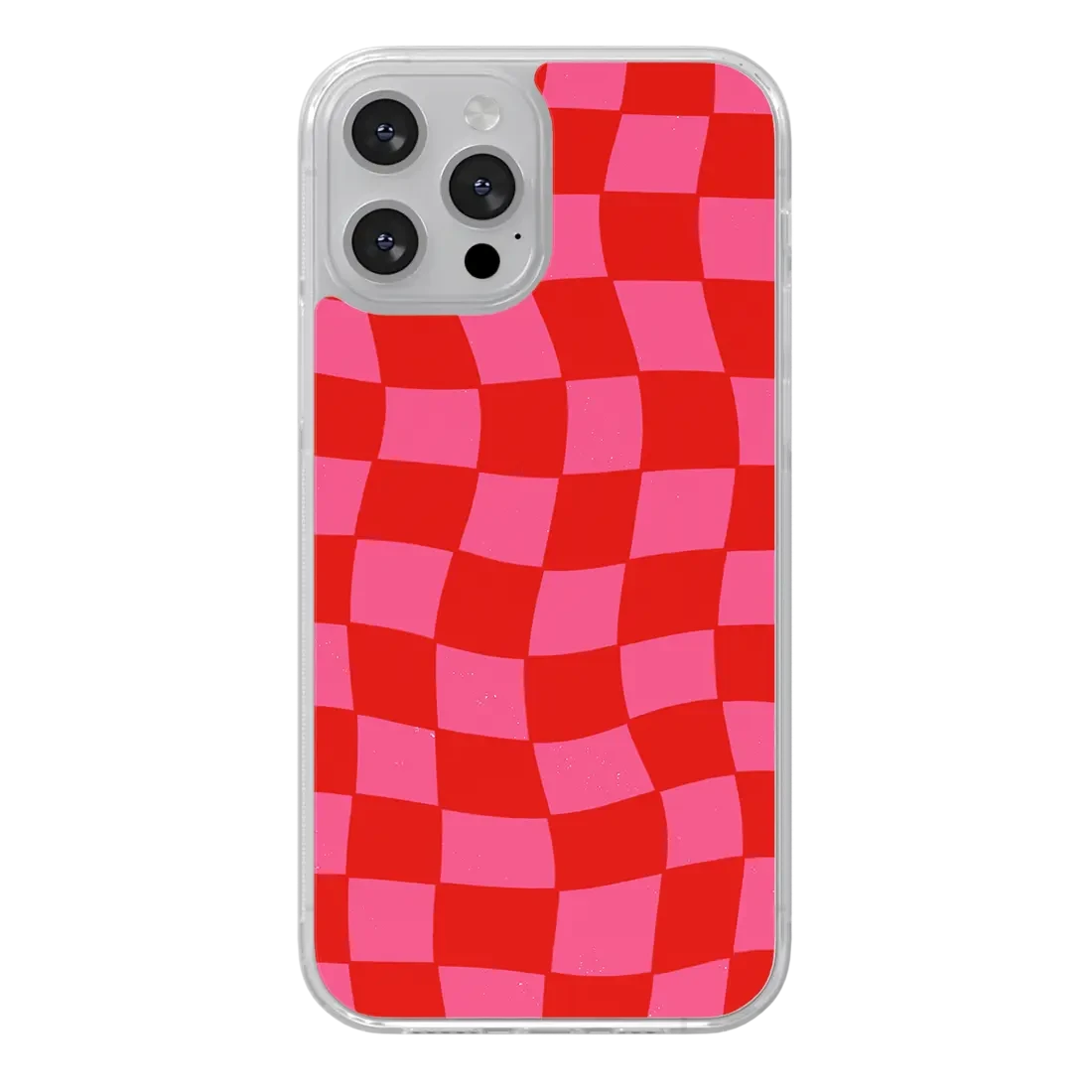 Damier mouvant rouge & rose - Purplemay