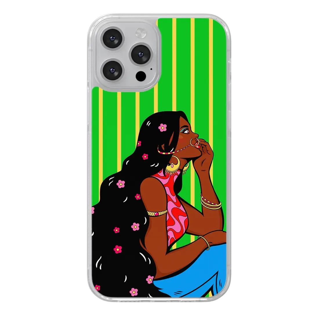 Floral hair Indian girl - Jenny Rattina