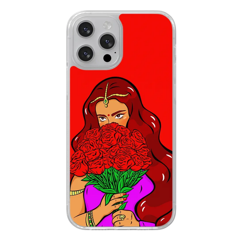 Indian girl and roses - Jenny Rattina