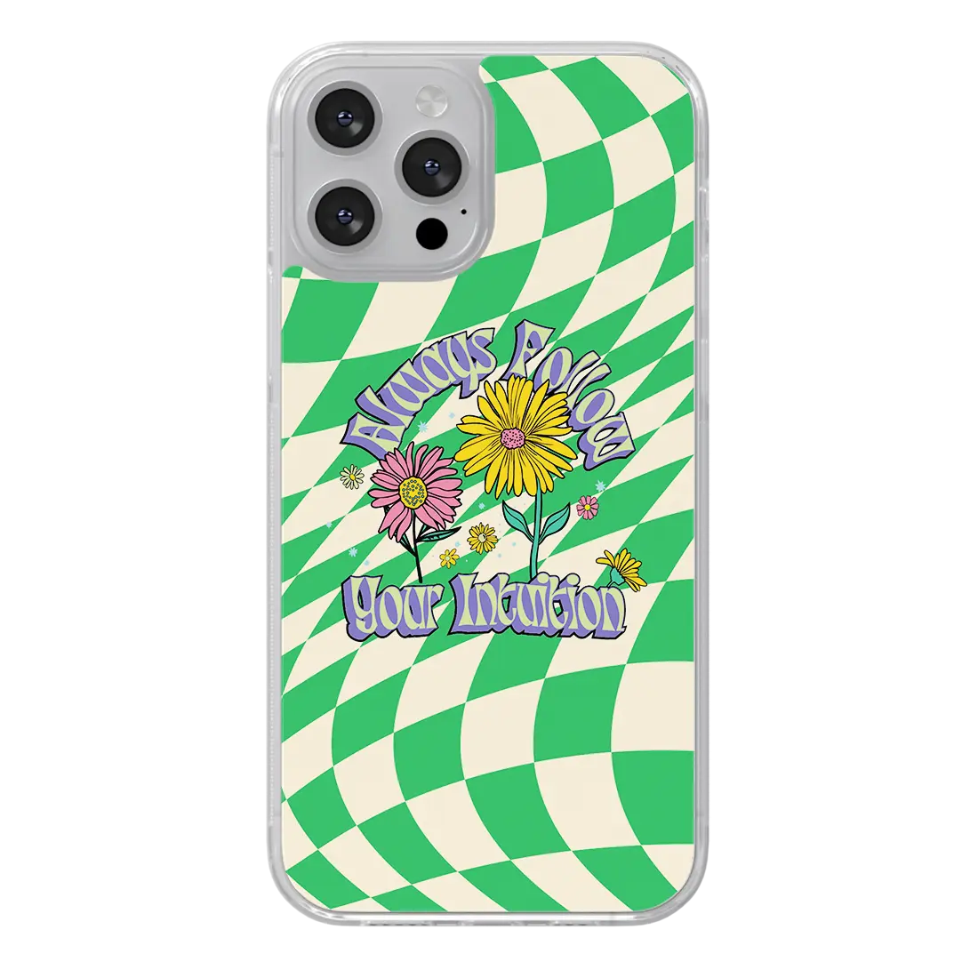 Coque de Téléphone Intuition Nuage Vert Vichy | OhMyCase x Jolane