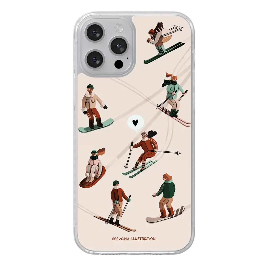 Les skieurs - Servane illustration