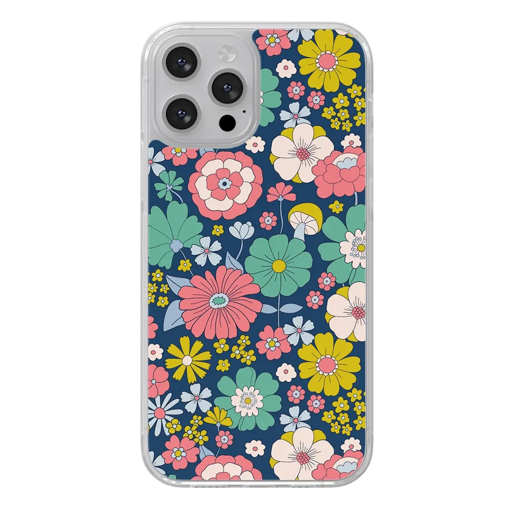 RETRO-FLOWERS-BLUE - CHACHAPOP