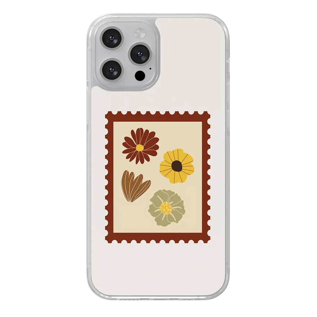 Timbre Fleuri Marron - Julia Verneuil